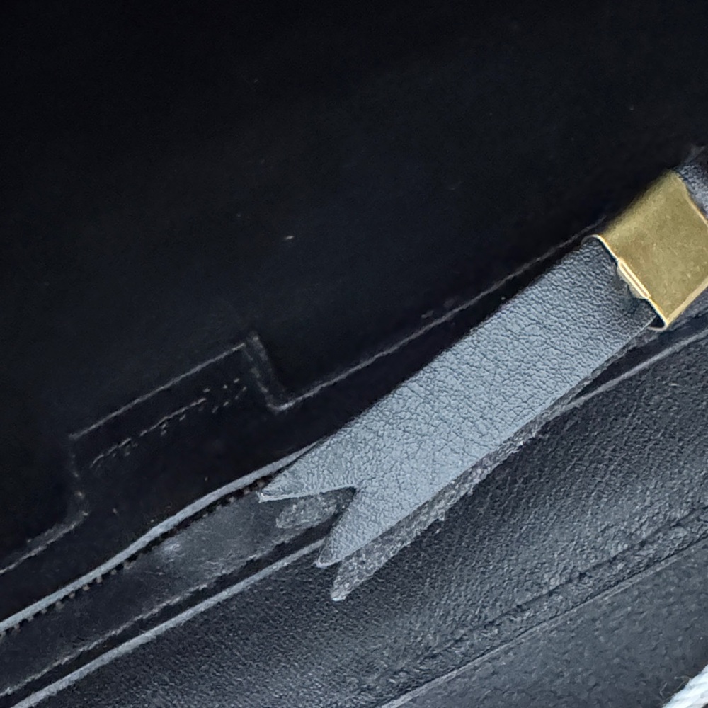 Madewell Black Leather Transport Tote with Gray Stripe - Picture 9 of 9